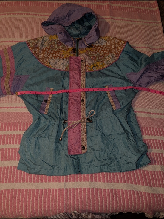 Vintage Quilted Pastel Windbreaker Jacket in Teal & Pink ANNO 1969 - Picture 8 of 12